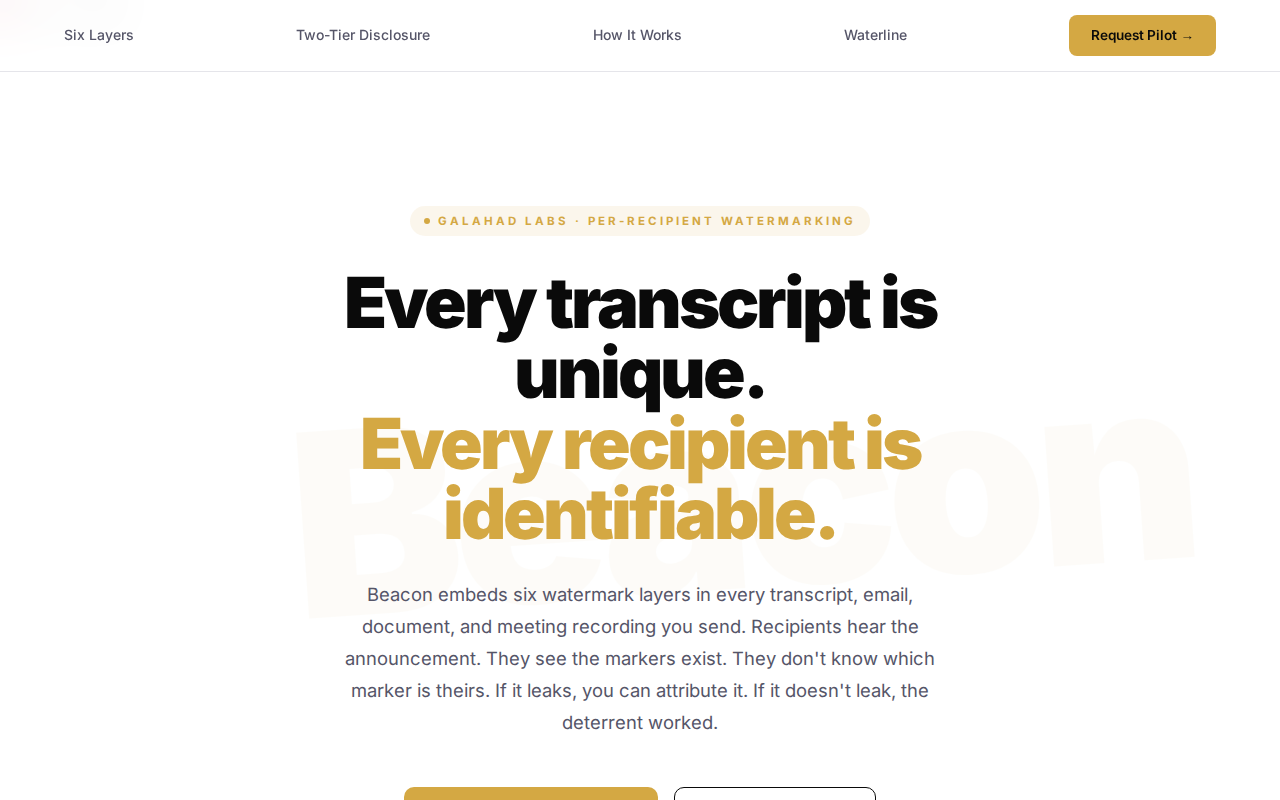 Beacon — Per-recipient watermarking
