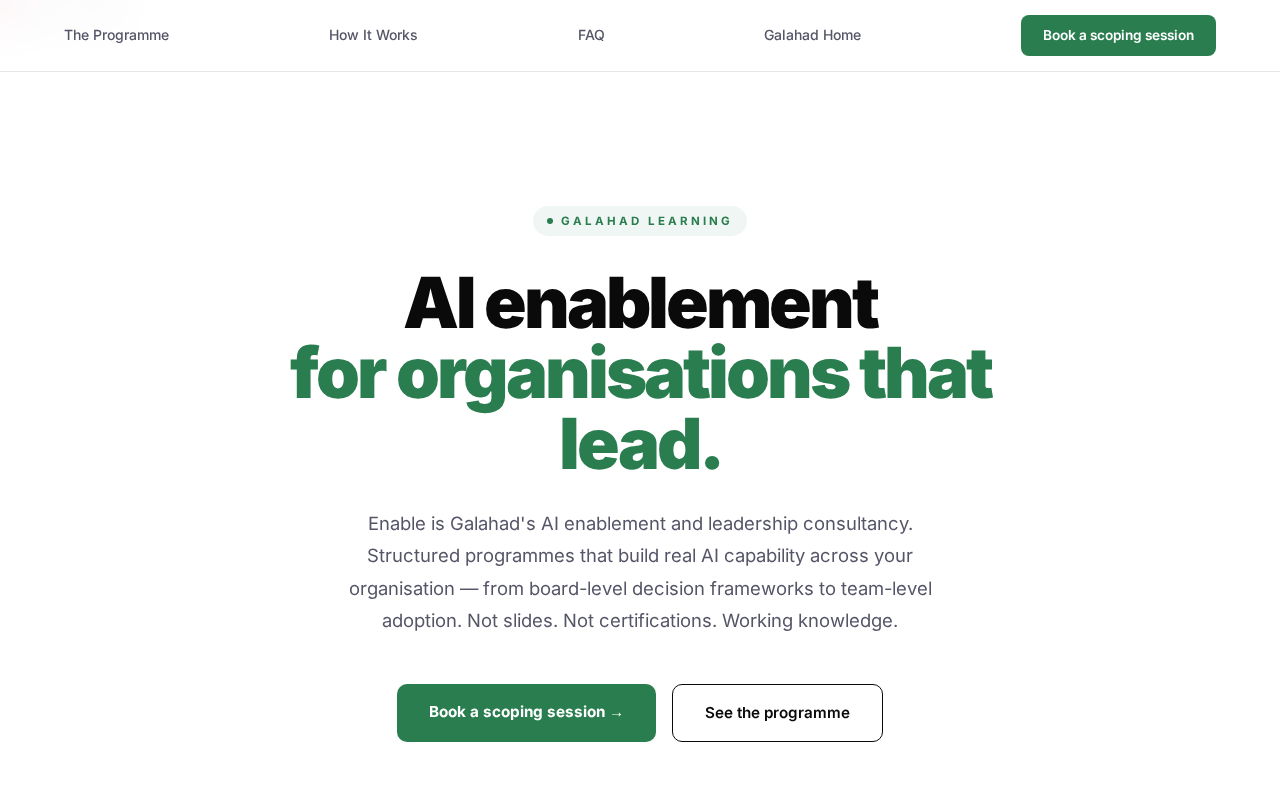 Enable — The AI enablement sprint